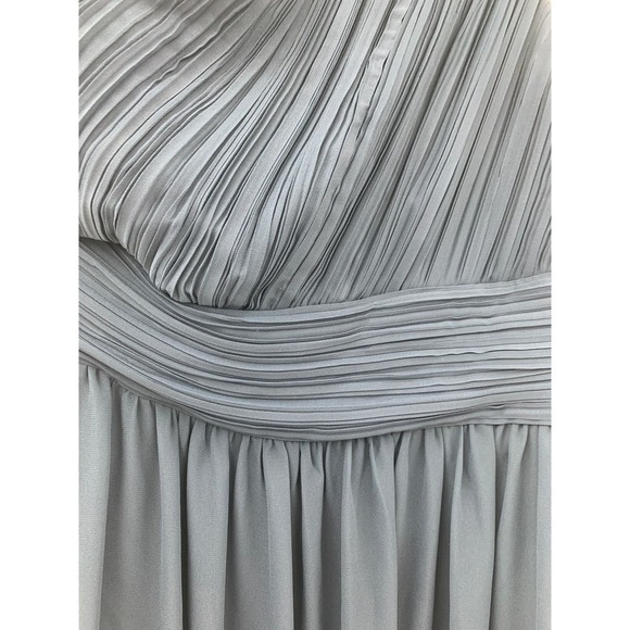 Levkoff 7059 One Shoulder Bridesmaid Prom Cocktail Crepe Dress Navy Blue 12 - Picture 3 of 3